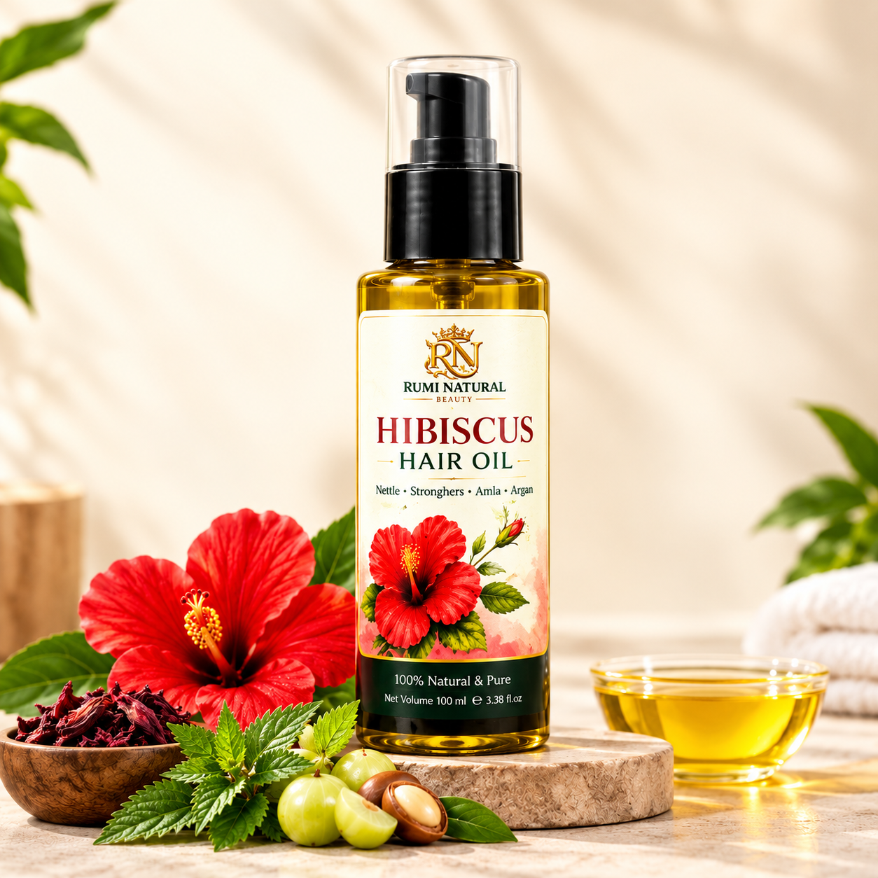 Rumi Natural Hibiscus Hair Oil